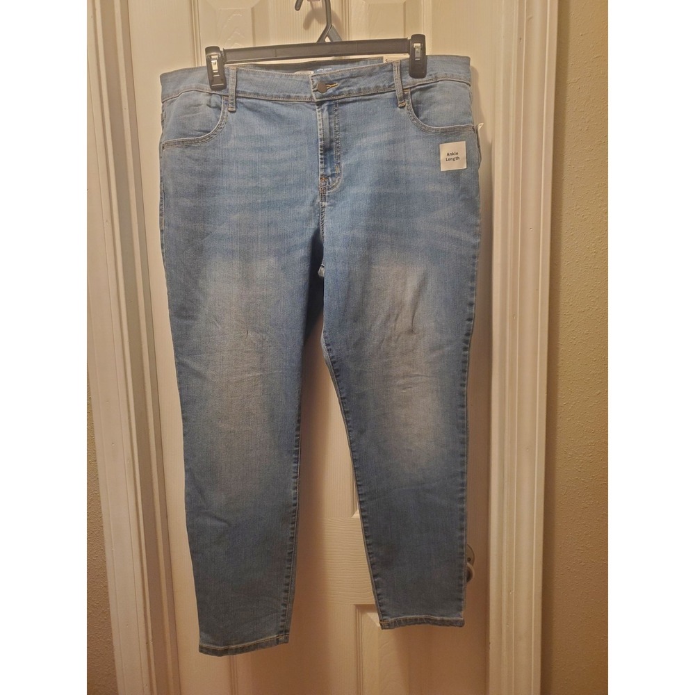 Old Navy Super Skinny Ankle crop‎ sz 18 medium wash nwt wow midrise stretch